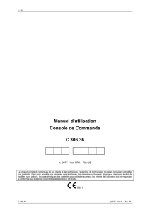 Manuel d`utilisation Console de Commande C 306.36