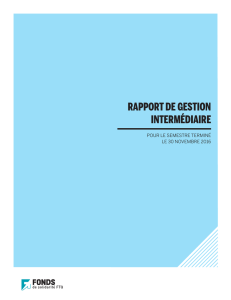 rapport de gestion intermédiaire