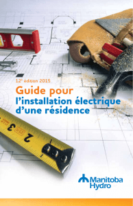 Guide pour l`installation électrique d`une résidence