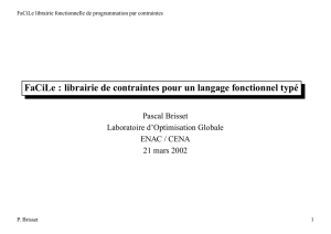 FaCiLe : librairie de contraintes pour un langage fonctionnel typé