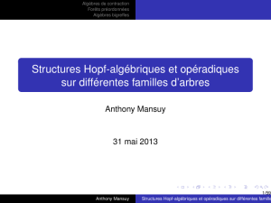 Structures Hopf-algébriques et opéradiques sur différentes familles
