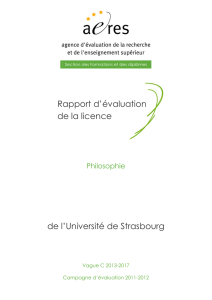 Evaluation de la licence Philosophie (Université de