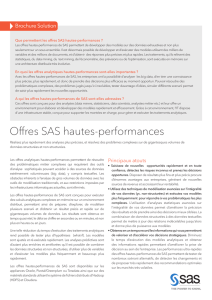 Présentation des offres hautes performances de SAS. Lire la brochure