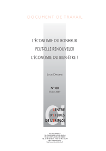 l`économie du bonheur peut-elle renouveler l`économie du