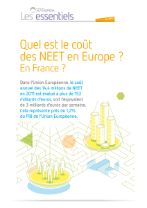 Quel est le coût des NEET en Europe ?