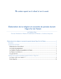 Élaboration de la religion et courants de pensée