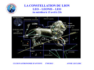 la constellation du lion - Club d`Astronomie d`Antony