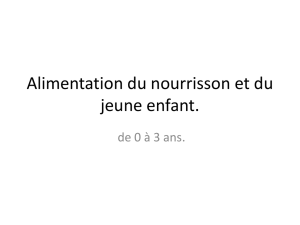 Alimentation du nourrisson