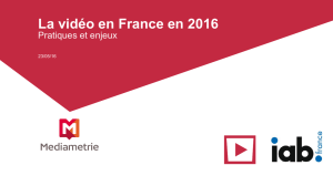 La vidéo en France en 2016