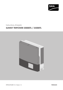 Instructions d`emploi - SUNNY TRIPOWER 20000TL / 25000TL