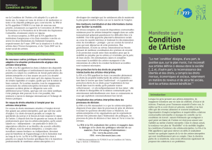 Condition de l`Artiste - International Federation of Actors