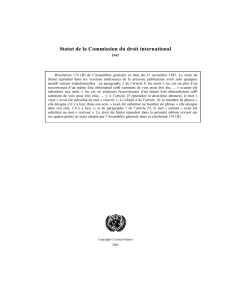 Statut de la Commission du droit international