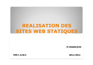 REALISATION DES SITES WEB STATIQUES