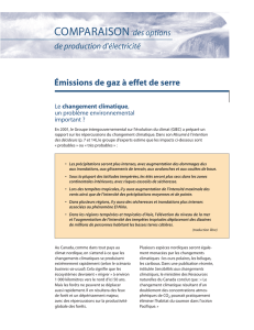 Comparaison des options énergétiques - Hydro