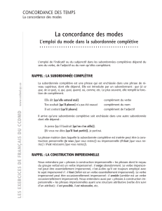 La concordance des modes