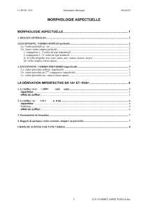 morphologie aspectuelle - Langue russe à l`INALCO