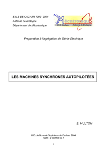 les machines synchrones autopilotées