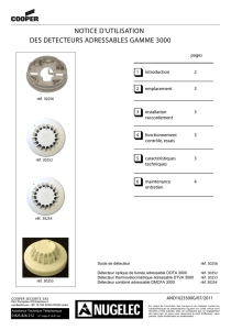 notice d`utilisation des detecteurs adressables