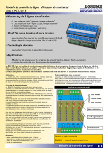 Module de contrôle de ligne , détecteur de continuité type : DCL105-8