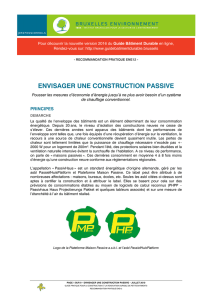 envisager une construction passive