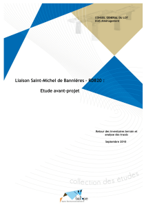 Liaison Saint-Michel de Bannières – RD820 : Etude avant