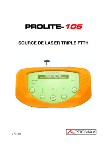 Manuel de l`utilisateur pour PROLITE-105 (source de laser