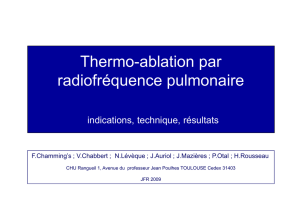 Thermo-ablation par radiofréquence pulmonaire