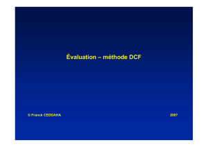 Évaluation – méthode DCF