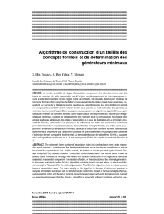 Algorithme de construction d`un treillis des concepts formels