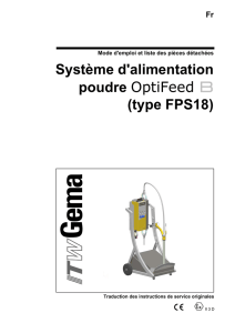 Système d`alimentation poudre OptiFeed B (type FPS18)