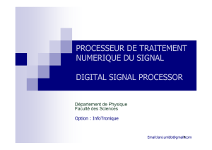 processeur de traitement numerique du signal digital signal processor