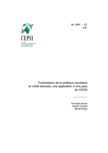 Transmission de la politique monétaire et crédit bancaire