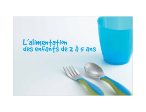 L`alimentation des enfants de 2 a 5 ans - Éki-Lib Santé Côte-Nord