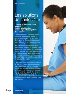 Les solutions de santé Citrix