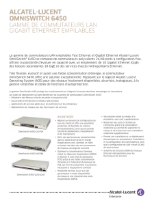 Commutateur LAN Gigabit Ethernet empilable OmniSwitch 6450