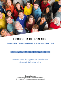 dossier de presse - Concertation citoyenne sur la vaccination