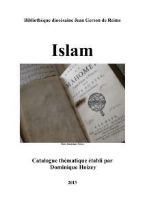 Islam (PDF - 522.1 ko) - Bibliothèque diocésaine reims