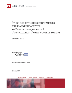 ÉTUDE DES RETOMBÉES ÉCONOMIQUES D D`UNE ANNÉE D