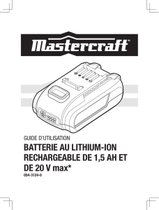 BATTERIE AU LITHIUM-ION RECHARGEABLE DE 1,5 AH ET DE