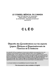 Version papier des Objectifs CLÉO