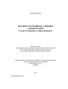 MACHINE ASYNCHRONE A DOUBLE ALIMENTATION Les lois de