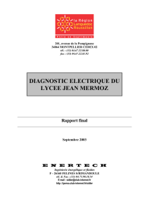diagnostic electrique du lycee jean mermoz