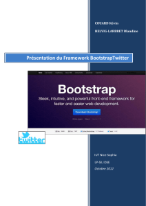 Présentation du Framework BootstrapTwitter