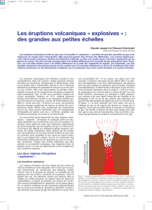 Les éruptions volcaniques « explosives » : des grandes aux petites