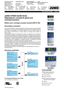JUMO iTRON 04/08/16/32 Régulateurs compacts gérés par