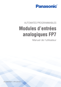 Manuel de l`utilisateur des modules d`entrées analogiques FP7