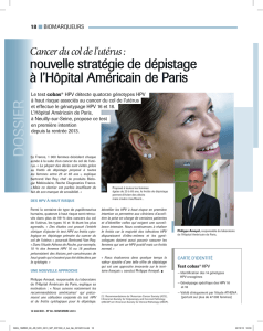 nouvelle stratégie de dépistage à l`Hôpital Américain de Paris