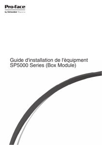 Guide d`installation de l`èquipment SP5000 Series (Box Module)