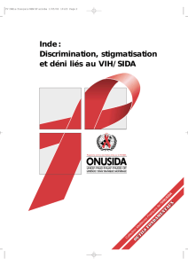 Inde : discrimination, stigmatisation at déni liés au VIH/SIDA