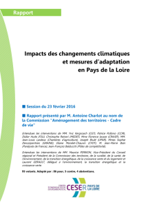 Impacts des changements climatiques